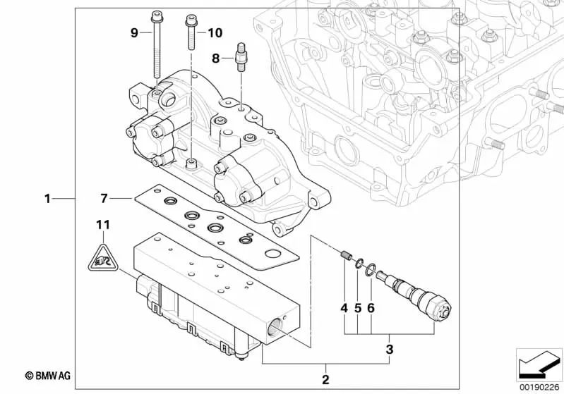 Magnetventil for BMW Series 3 E46, Z4 E85, E86 (OEM 11367839180). Genuine BMW