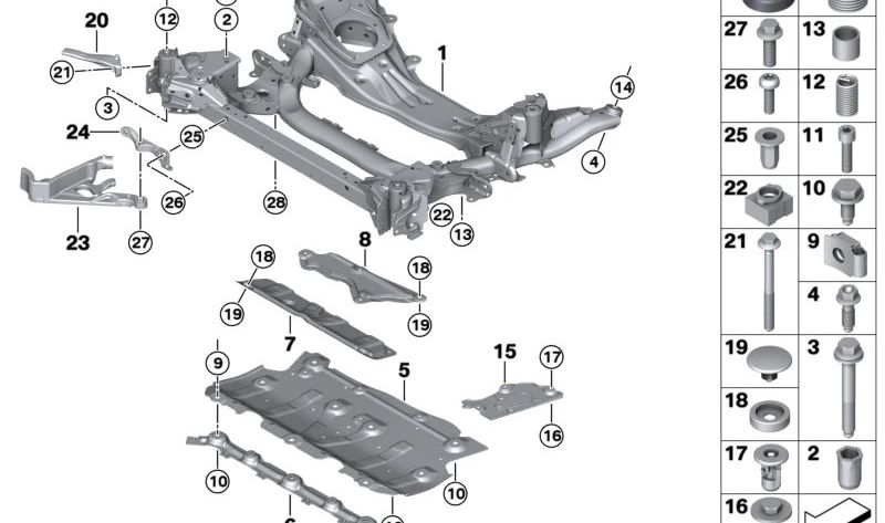 Cuña deslizante izquierda para BMW Serie 3 G20, G20N, Serie 4 G23, G23N (OEM 31106882437). Original BMW.