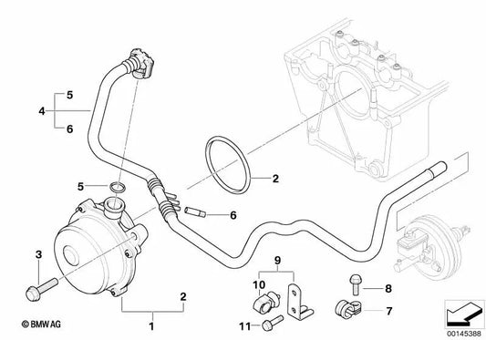 Tubería de vacío para BMW E65 (OEM 11667792450). Original BMW