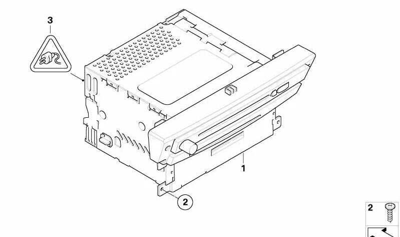 Unidad de navegación CCC con lector de CD OEM 65839170705 para BMW Serie 5 (E60, E61) y Serie 6 (E63, E64). Original BMW