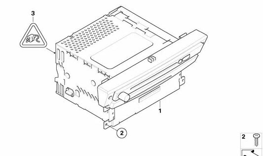 Unidad de navegación CCC con lector de CD OEM 65839170705 para BMW Serie 5 (E60, E61) y Serie 6 (E63, E64). Original BMW