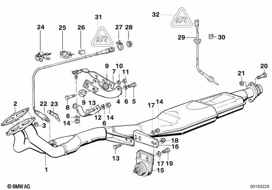 Soporte para BMW Serie 3 E30 (OEM 11761716645). Original BMW