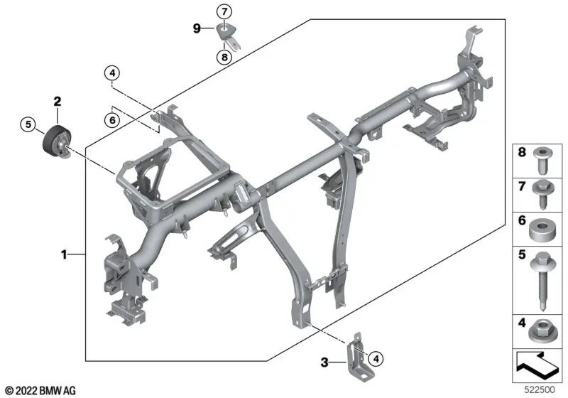 Tornillo hexagonal con brida para BMW Serie 1 E81, E82, E87, E88, F20, F21, F40, F52, Serie 2 F22, F23, F44, F45, F46, F87, U06, Serie 3 E90, E91, E92, E93, F30, F31, F34, F35, F80, Serie 4 F32, F33, F36, F82, F83, X1 E84, F48, F49, U11, U12, X2 F39 y MIN