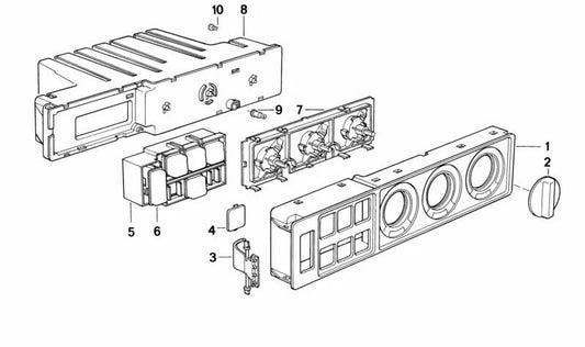 Abrazadera para BMW E32 (OEM 64111388602). Original BMW