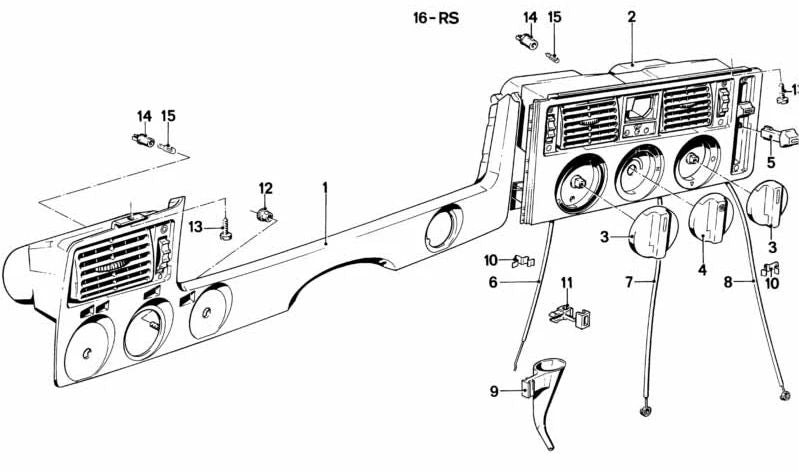 Soporte OEM 64111367365 para BMW E21. Original BMW.