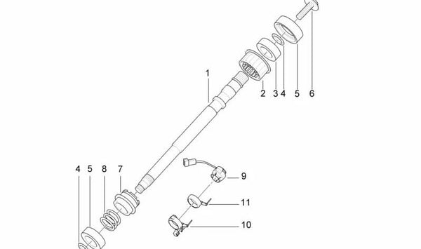 Sensor de ángulo de giro OEM 32351182787 para BMW E38, E39, E46, E53 (X5), E83 (X3). Original BMW.