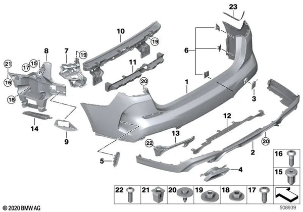 Embudo izquierdo para BMW F44 (OEM 51129481269). Original BMW.