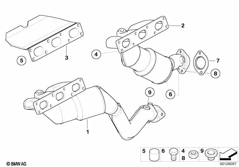 Pieza de amortiguación para BMW E60, E61 (OEM 11627522386). Original BMW.