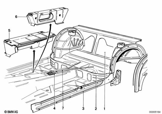 Handbrake Bracket for BMW E12, E24 (OEM 41121863879). Original BMW.