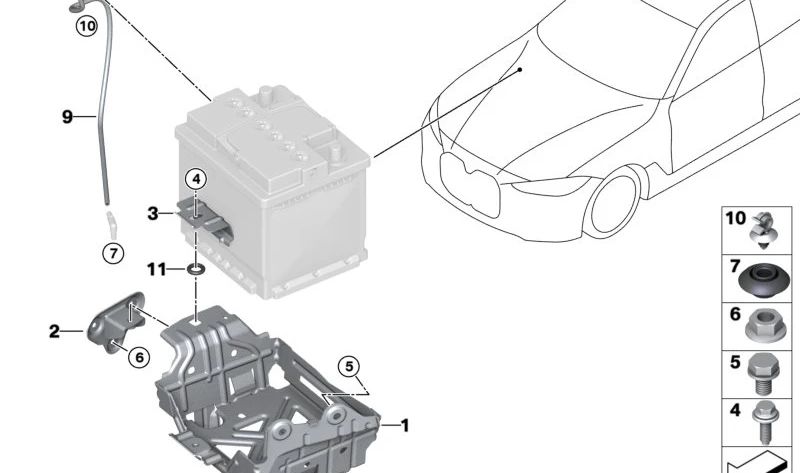 Clip de sujeción OEM 07147313779 para BMW F20, F21, F40, F22, F23, F44, F45, F46, F87, F48, F39, i12, i15 y MINI F54, F60. Original BMW y MINI.