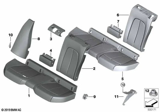 Basis-Stoffsitzbezug für BMW 2er F44 (OEM 52208096855). Original BMW.