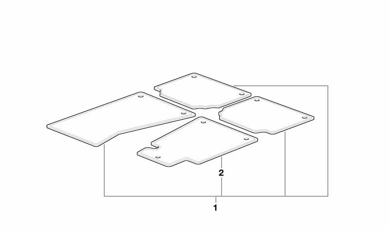 Juego de Alfombrillas de Velours para BMW E31 (OEM 51479059302). Original BMW