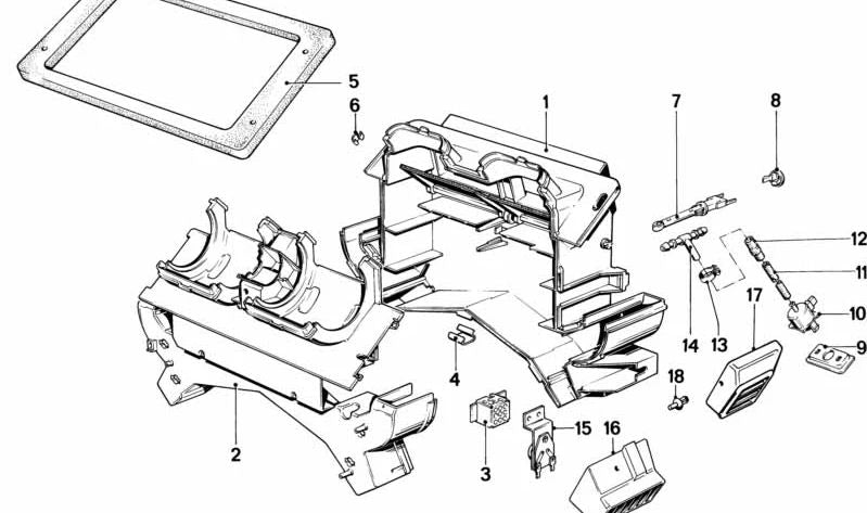 Capteur de température Chauffage OEM 64111368649 pour BMW E28, E24. BMW d'origine.