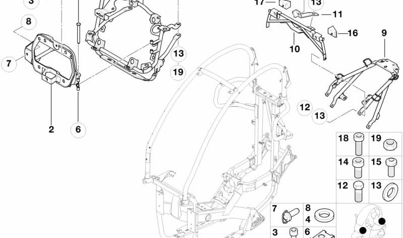 Abrazadera para BMW E30, E36, E12, E23, E32 (OEM 07129934910). Original BMW