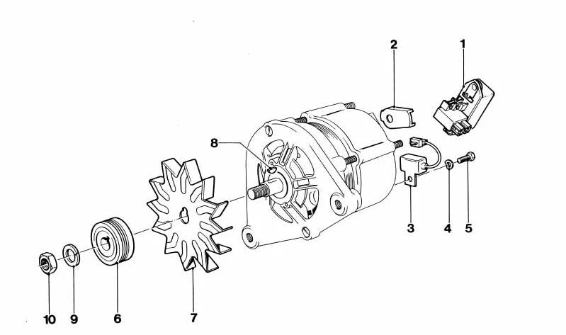 OEM hexagonale Mutter 07119901309 für BMW E21, E30, E36, E12, E28, E34, E39, E24, E23, Z3, Mini R50. Original BMW.