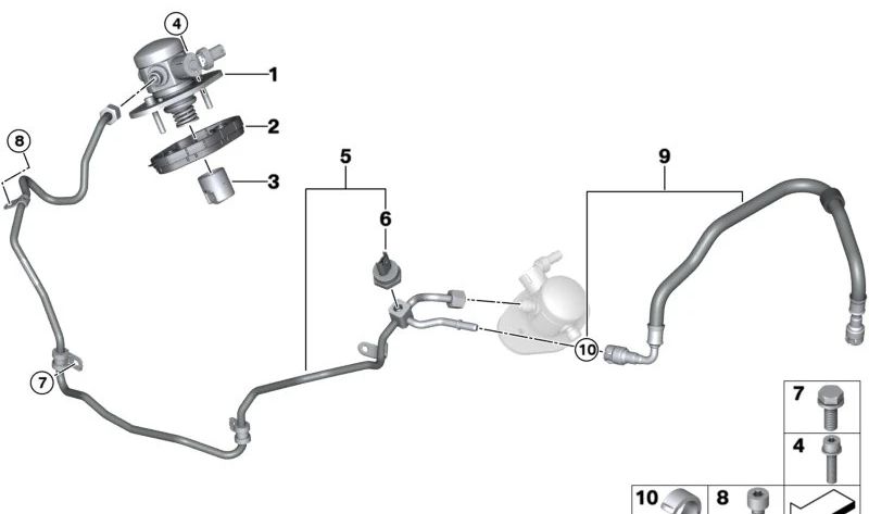 ISA OEM Vis 13518098306 pour BMW F90, G30, G90, G11, G12, G70, F91, F92, F93, G14, G15, G16, G05, F95, G06, F96, G07, G09. BMW d'origine.