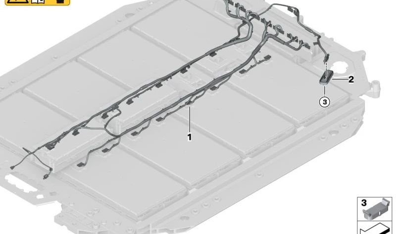 Arnés de cableado de comunicación derecho para BMW Serie 4 G26E, G26F Serie 5 G60, G61 (OEM 61278848262). Original BMW.