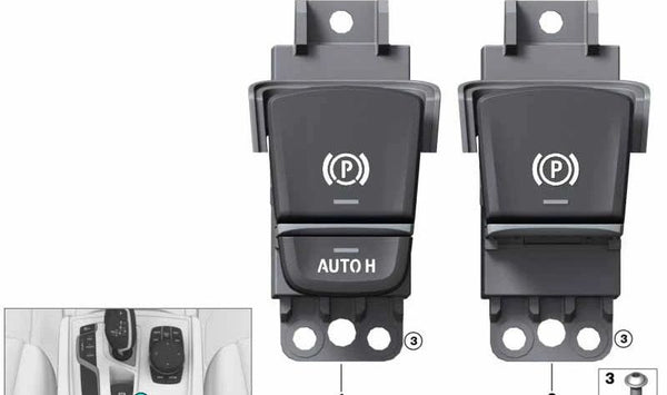 Interruptor Freno de Mano/Auto-Hold para BMW G11, G12 (OEM 61315A42470). Original BMW