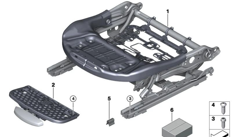 Soporte Reposapiés para BMW Serie 1 F40, F52, Serie 2 F44, F45, F46, X1 F48, X2 F39, Z4 G29, MINI F54, F55, F56, F57, F60 (OEM 52107310641). Original BMW