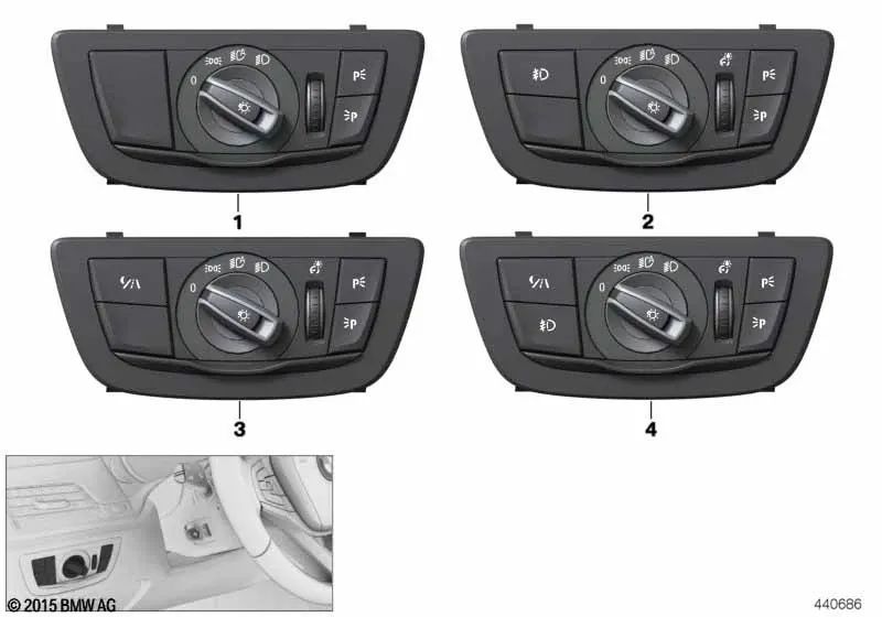 Unidad de Control de Luces para BMW Serie 7 G11, G12 (OEM 61319472981). Original BMW