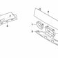 Embellecedor portavasos derecho para BMW Z4 E85, E86 (OEM 51457056652). Original BMW