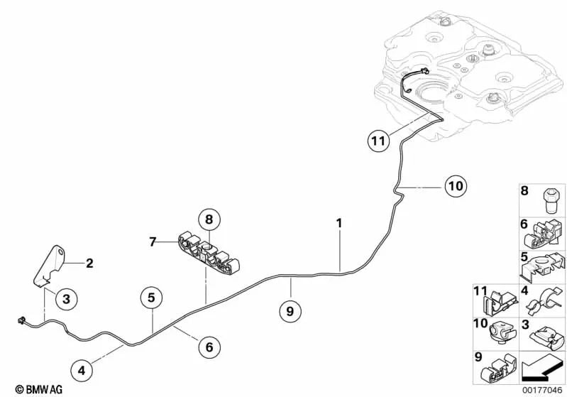 Dosierleitung para BMW Serie 3 E90N (OEM 16197204755). Original BMW