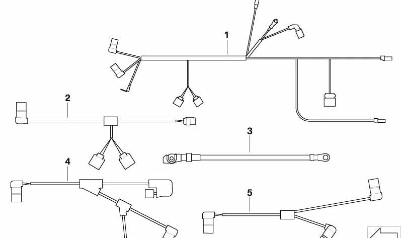 Cableado compresor de aire acondicionado OEM 12517841229 para BMW E60, E61, E63, E64. Original BMW.