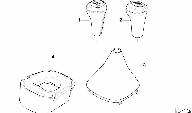 Cubierta de palanca de cambios OEM 25117526993 para BMW Z4 (E85, E86). Original BMW