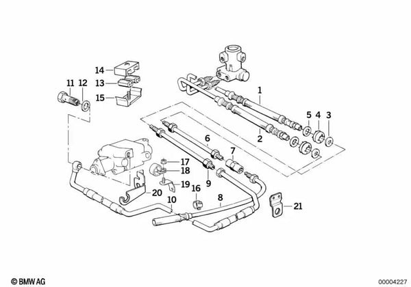 Vorlaufleitung para BMW Serie 5 E34 (OEM 37131134170). Original BMW