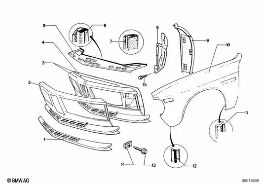 Gasket for BMW E46, F30, E90, F10, G30 (OEM 51711802551). Genuine BMW