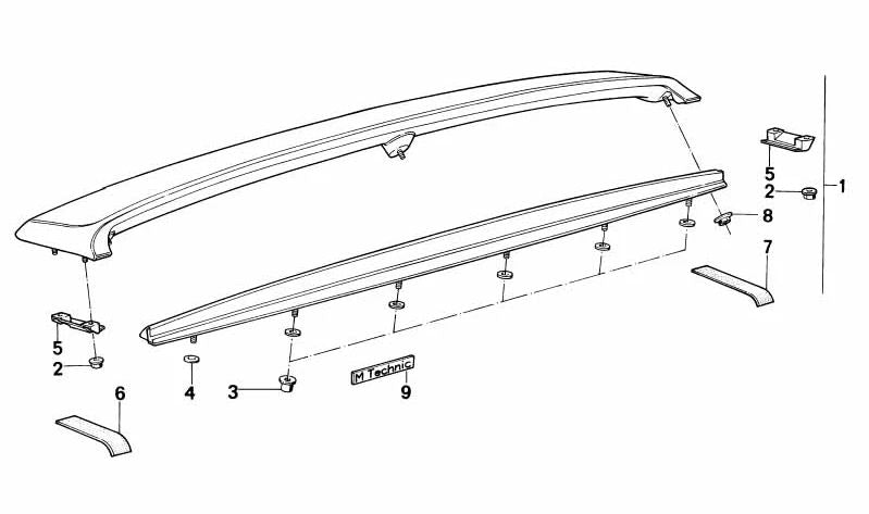 Folie para BMW Serie 3 E30 (OEM 51712239839). Original BMW