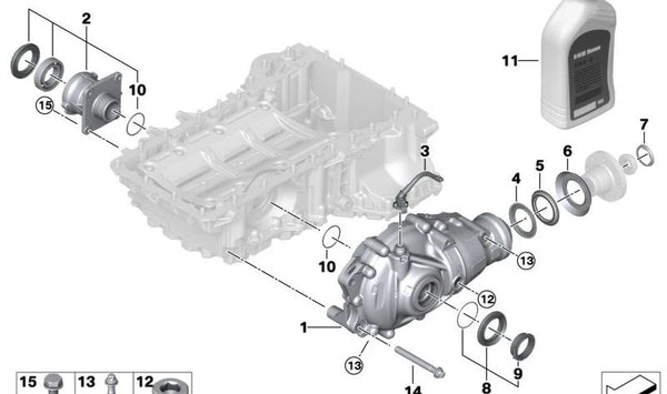 Tubo de ventilación para eje delantero OEM 31508847767 para BMW G80, G82, G83. Original BMW