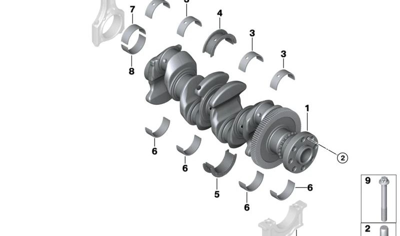 Storm OEM 11218578677 pour BMW F40, F44, F45, F46, G20, G21, G28, G22, G23, G26, G30, G31, G32, F48, F39, G01, G02, G05, F55, F56, F57, F54, F54 , F54 ,. BMW d'origine.