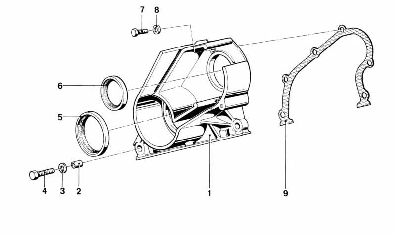 Tapa de cierre para BMW Serie 3 E21, E30, Serie 5 E12, E28, E34 (OEM 11141272390). Original BMW