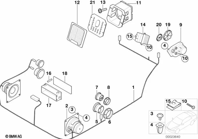 Cubierta para BMW Serie 3 E36 (OEM 65138375383). Original BMW