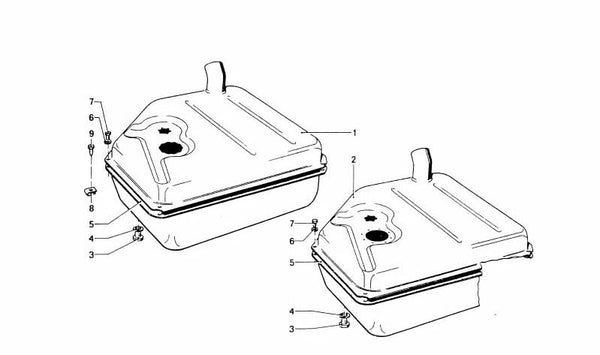 Depósito de combustible OEM 16111111779 para BMW E23, E24, E28, E30. Original BMW.