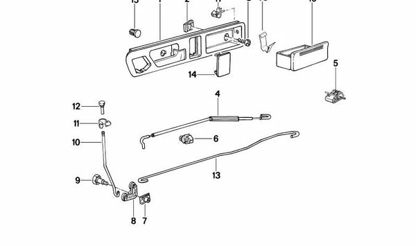 Palanca derecha para BMW Serie 5 E34 (OEM 51221944192). Original BMW