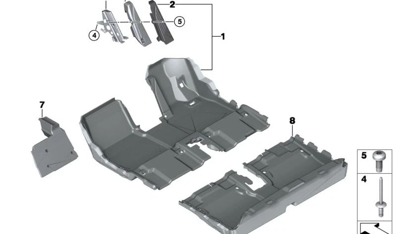 Tornillo de cabeza cilíndrica para BMW F01, F02, F04, I01 y Mini R50, R52, R53, R55, R56, R57 (OEM 07146959889). Original BMW