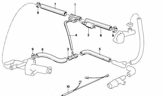 Conector T para BMW E21, E30 Serie 5 E12, E28 (OEM 64511286809). Original BMW