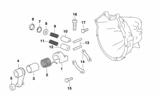 Soporte Lagerbock para BMW E87, E36, E46, E34, E39, E85 (OEM 23311426069). Original BMW