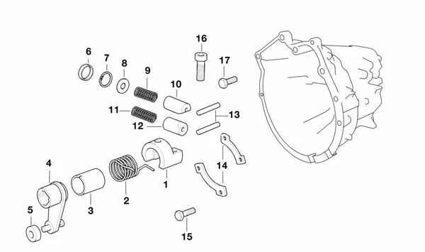 Soporte Lagerbock para BMW E87, E36, E46, E34, E39, E85 (OEM 23311426069). Original BMW