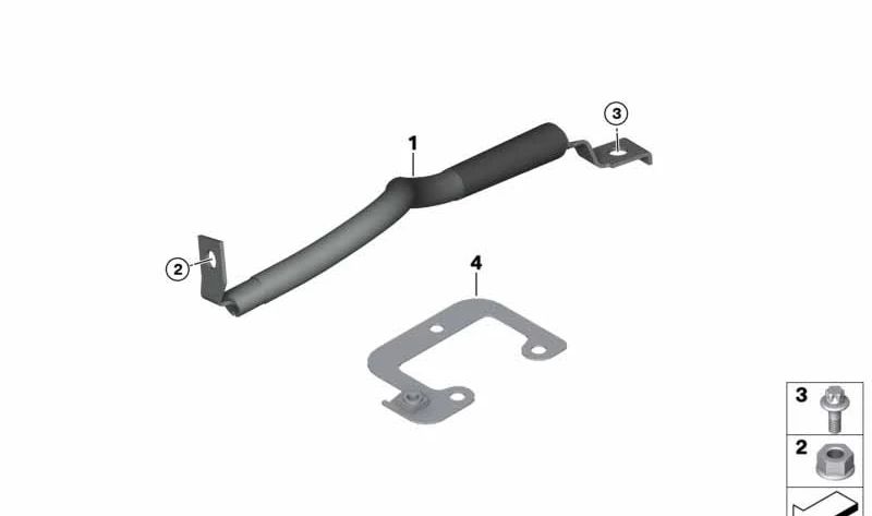 Cinta de supresión para BMW Serie 1 E81, E82, E87N, E88, Serie 3 E90, E91, E92, E93, X1 E84 (OEM 12427578869). Original BMW