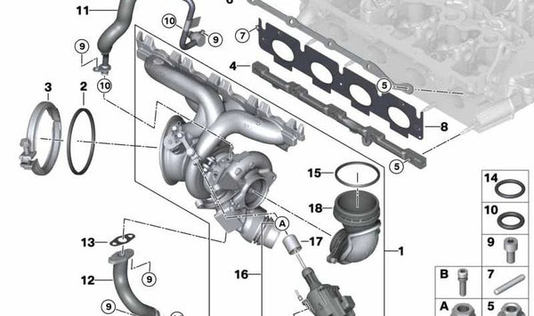 Guía deslizante OEM 11627617524 para BMW F20, F21, F22, F23, F30, F31, F32, F33, F34, F36, F39, F45, F46, F48, F54, F55, F56, F57, F60, G01, G02, G11, G12, G20, G30, G31, G32. Original BMW.