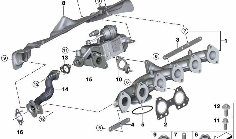 ASA-Schraube für BMW 5er F10N, 7er F02N, X5 F15 (OEM 11718572804). Original BMW