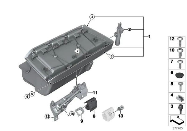 Guantera para BMW i I01, I01N (OEM 51169283017). Original BMW