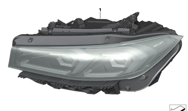 Faro LED AHL derecho para BMW Serie 3 G20N, G21N (OEM 63117886934). Original BMW