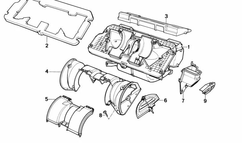 Linkes Torheizung OEM 64111384321 für BMW E34. Original BMW.