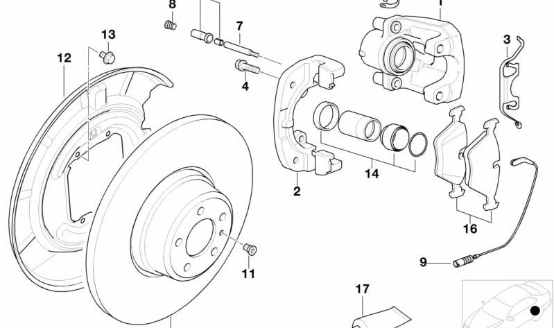 Brake Support for BMW 7 Series E38, 8 Series E31 (OEM 34216757904). Genuine BMW