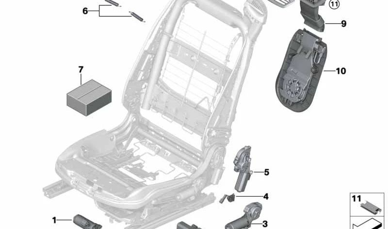 Clip di fissaggio OEM 07149111308 per BMW F33, F83. BMW originale.