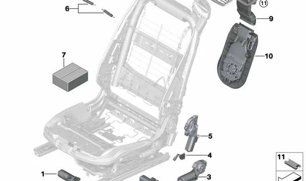 Clip de sujeción OEM 07149111308 para BMW F33, F83. Original BMW.